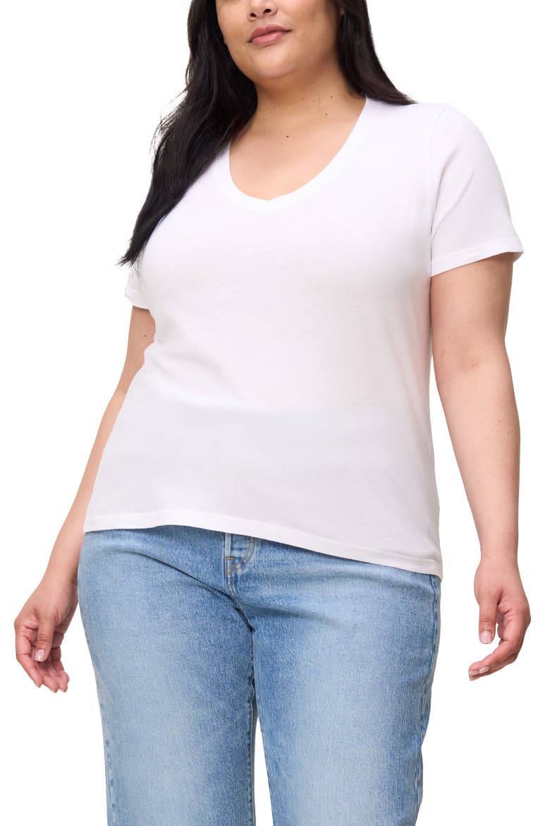 The Organic Cotton V-Neck Tee, Alternate, color, True White