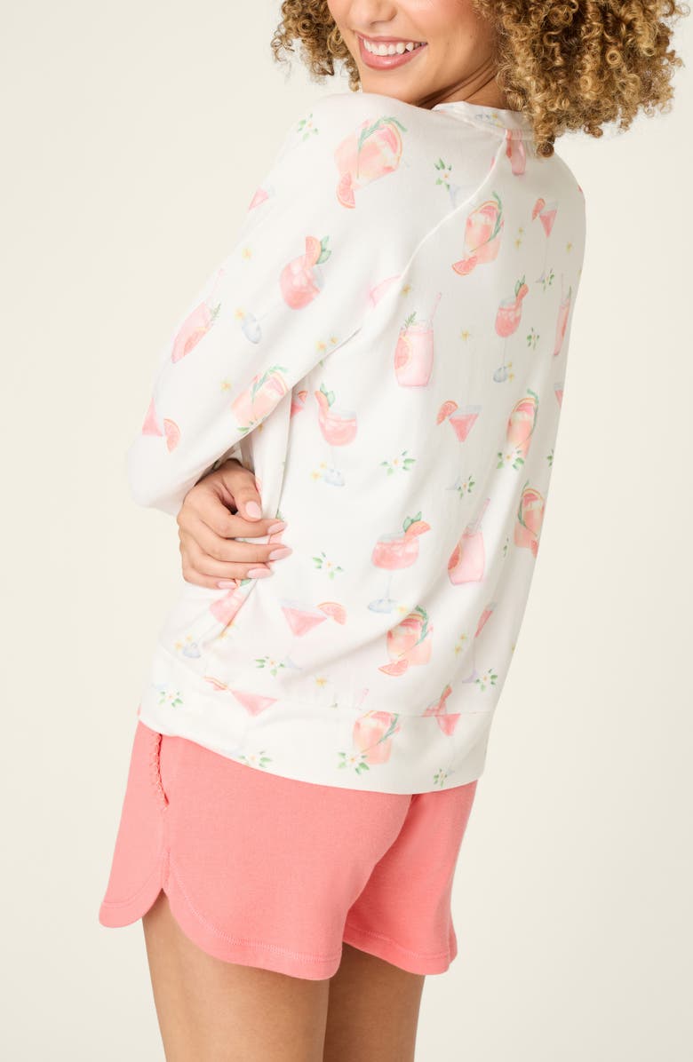 PJ Salvage Paloma Mama Long Sleeve Lounge Top, Alternate, color, Ivory