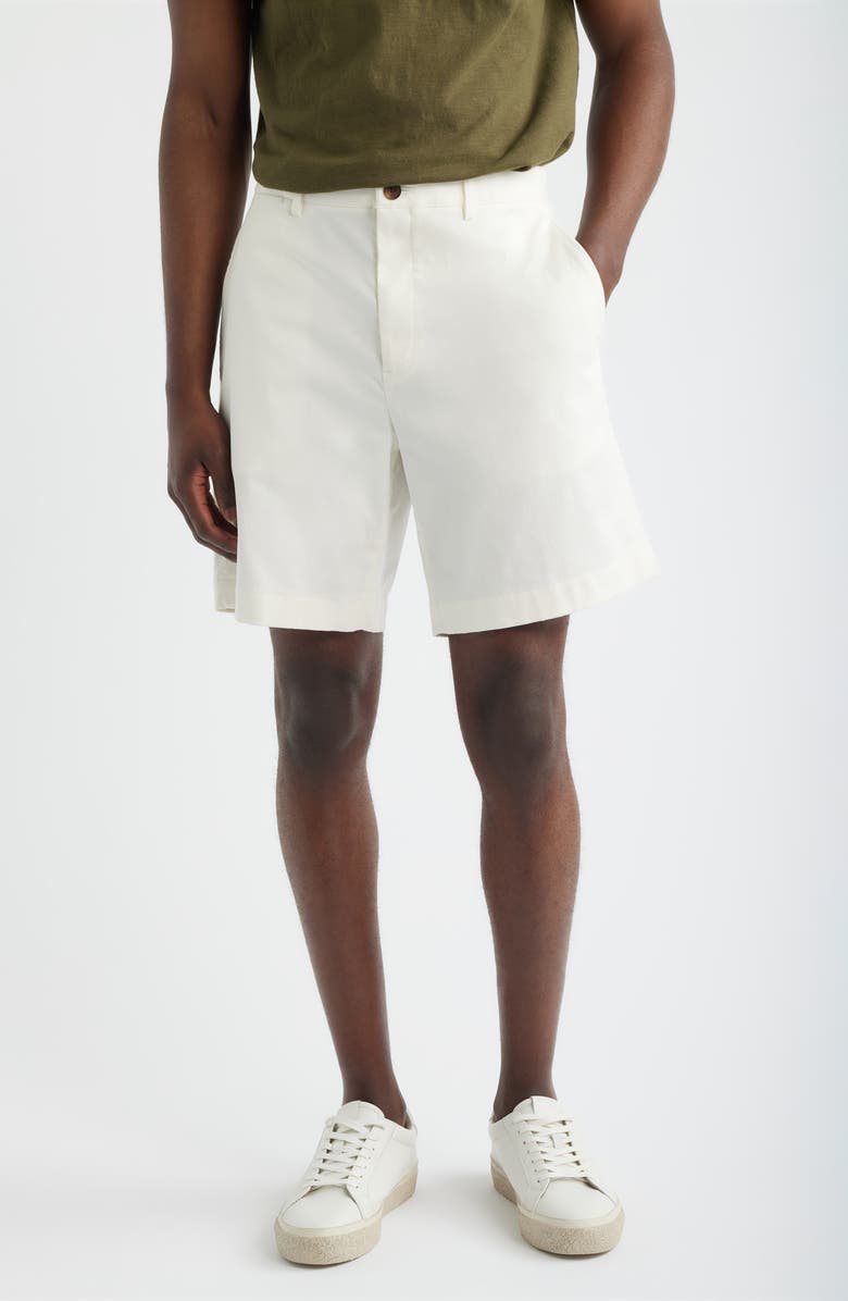 Theory Standard Chino in Moonsoft Cotton Blend Shorts, Main, color, Winter Ivory