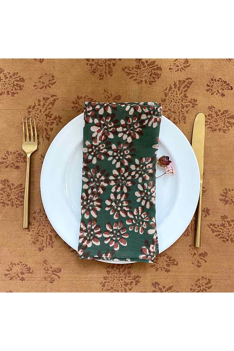 Organic Cotton Dinner Napkins, Alternate, color, Green