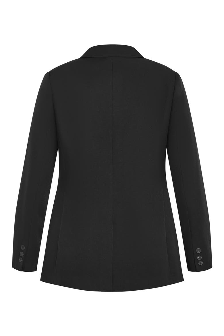 Yazmin Stretch Blazer, Alternate, color, BLACK