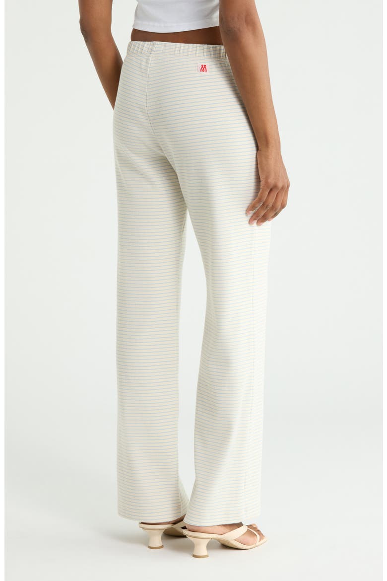 The Quickie Greaser Stripe Ankle Wide Leg Knit Pants, Alternate, color, WHITE AND BLUE DAY TO NIGHT