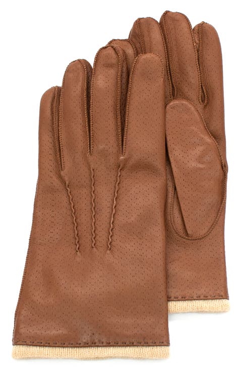 Perforated Leather Gloves