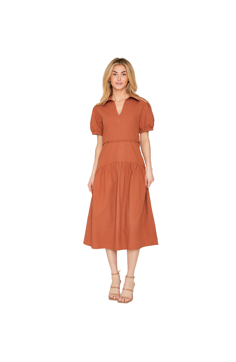 Taylor Tillman Annie Dress, Main, color, Auburn Brown