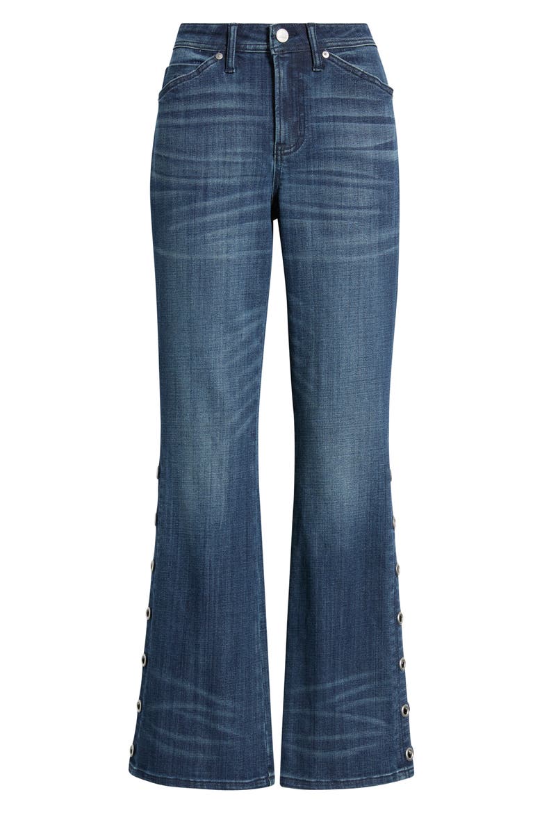 Side Grommet Bootcut Jeans, Alternate, color, MEDIUM INDIGO