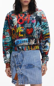 Desigual Graphic Cotton Sweatshirt