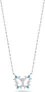 SPHERA MILANO Sterling Silver CZ Butterfly Pendant Necklace