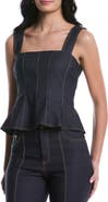 Laundry by Shelli Segal Bustier Peplum Top