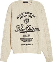Dolce&Gabbana Embroidered Cable Stitch Sweater