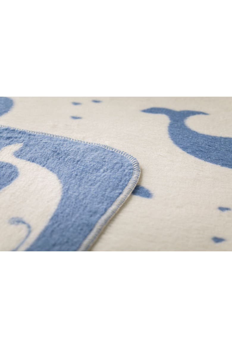 Maja Organic Whales Allover Baby Blanket, Alternate, color, Blue