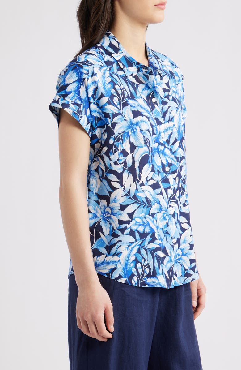 Tommy Bahama Flora Fresco Silk Camp Shirt, Alternate, color, 