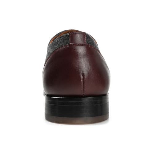 Taft Jack Oxford In Grey/oxblood