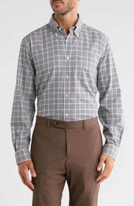 Regular Fit Glen Plaid Twill Button Down Shirt