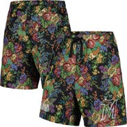 PLEASURES Men's PLEASURES  Black Miami Marlins Floral Shorts