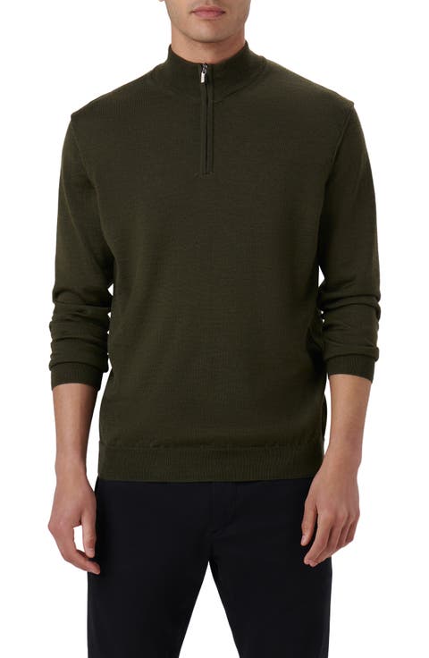 Quarter Zip Merino Wool Pullover