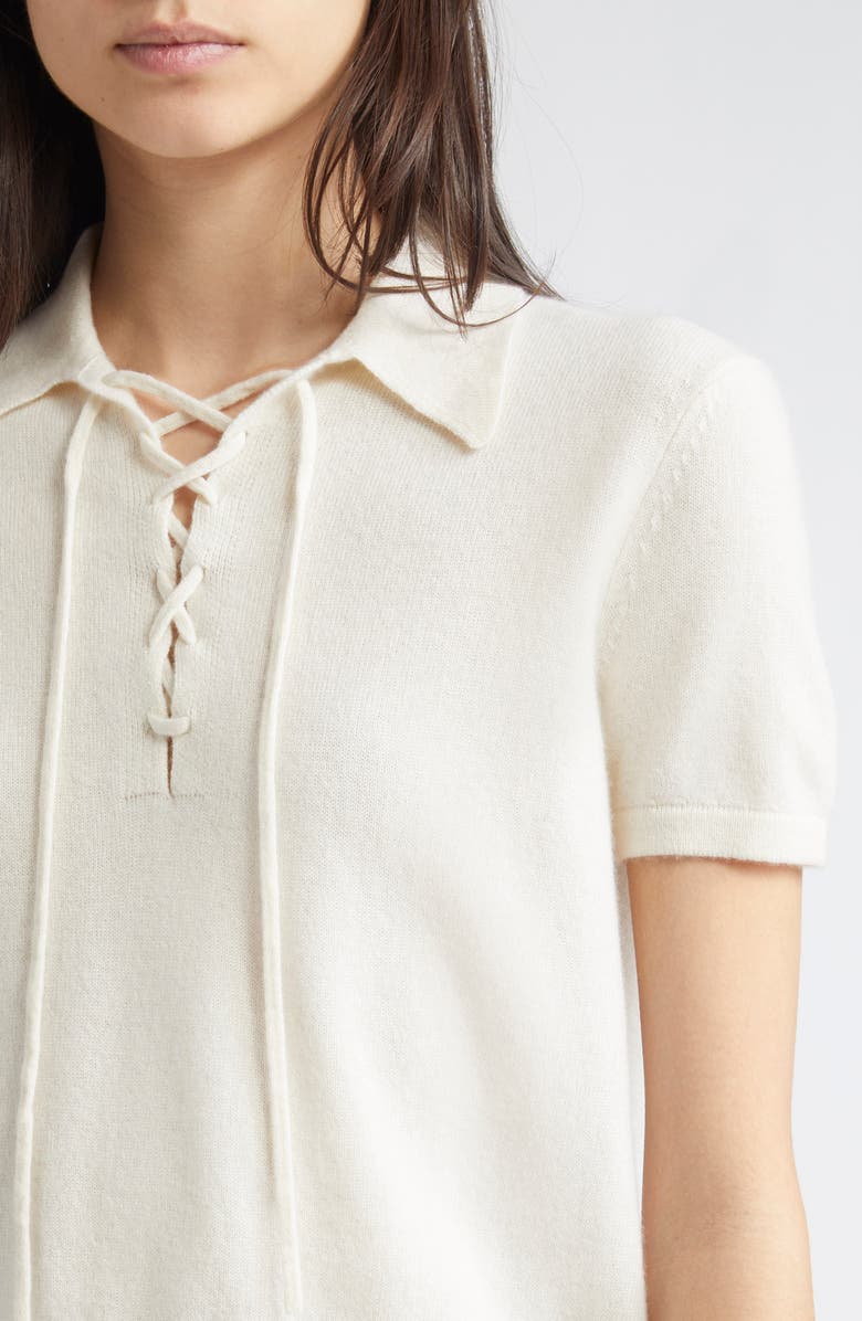 Nili Lotan Magdalena Cashmere Polo Sweater, Alternate, color, 