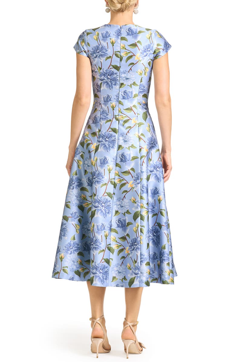Sachin & Babi Jackie Floral Cocktail Midi Dress, Alternate, color, Twilight Peony