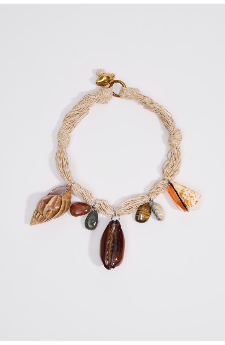 Bimba y Lola Seashell And Stone Necklace, Main, color, Ivory