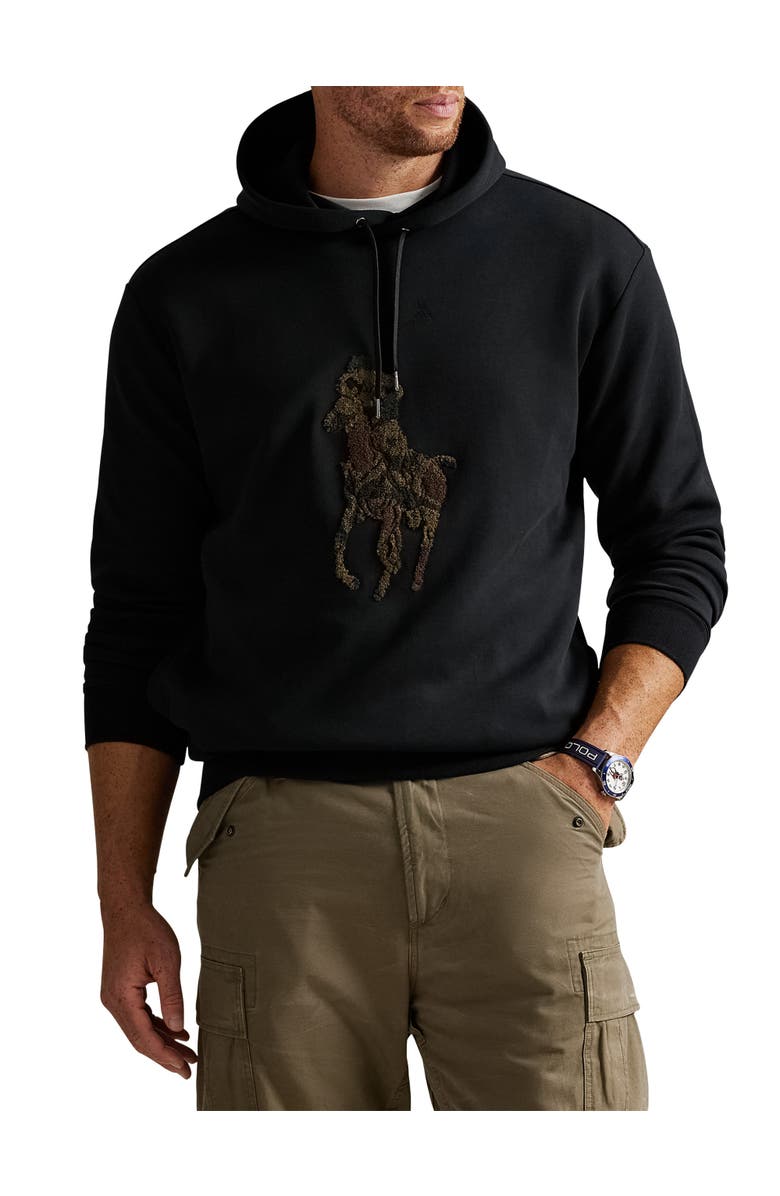 Polo Ralph Lauren Big & Tall Camo Big Pony Double-Knit Hoodie, Main, color, Polo Black