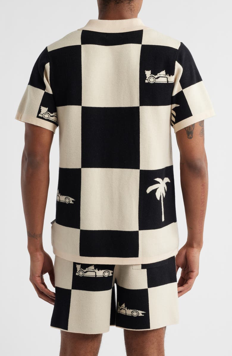 MAVRANS Victory Lap Check Graphic Button-Up Polo, Alternate, color,