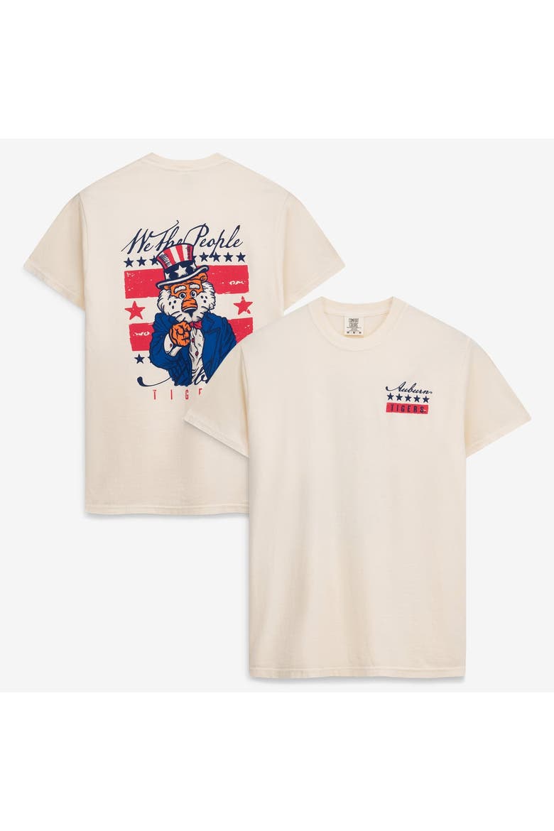 Men's  Cream Auburn Tigers Uncle Sam Mascot T-Shirt, Main, color, Cream