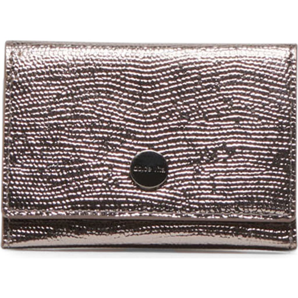 Dolce Vita Croc Embossed Card Case In Gray