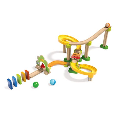 Marble Run Building Set - Kullerbu Sim-Sala-Kling with Musical Effects and Domino Blocks, Ball Run Track Toy for Toddlers 2 and Up