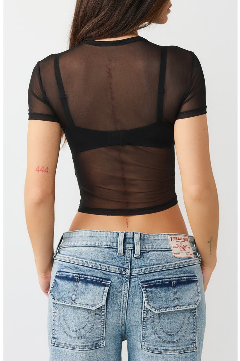 TR Rhinestone Mesh T-Shirt, Alternate, color, JET BLACK