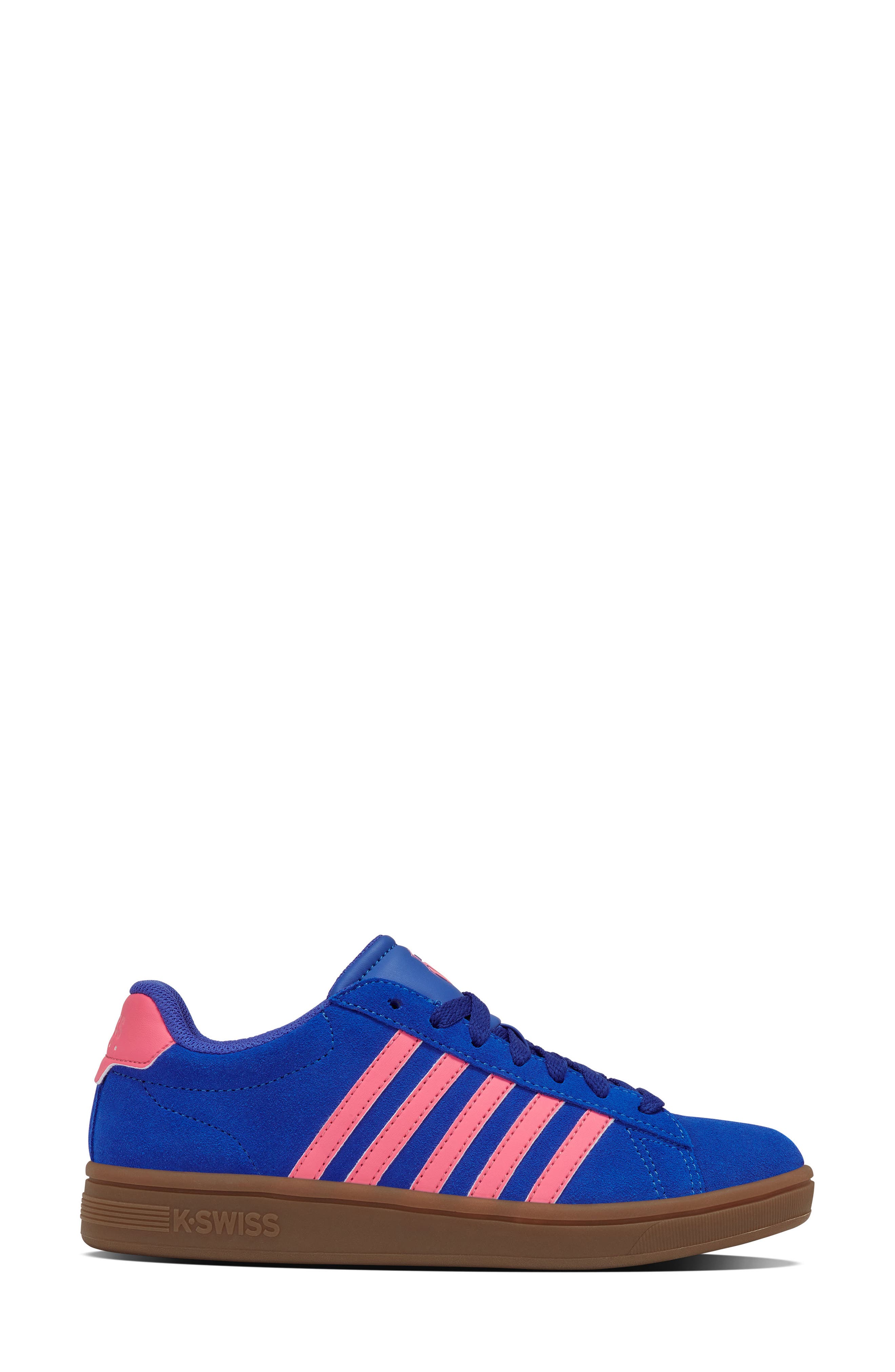 K-Swiss Court Tiebreak II Sneaker, Alternate, color, Dazzling Blue/Pink Lemon/Gum