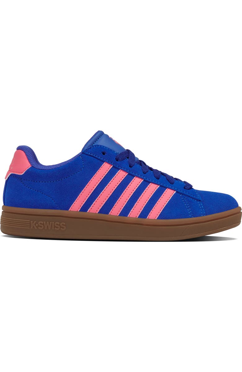 K-Swiss Court Tiebreak II Sneaker, Alternate, color, Dazzling Blue/Pink Lemon/Gum