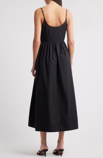 Bow Detail Cotton Midi Dress