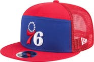 New Era Men's New Era  Royal/Red Philadelphia 76ers Outdoor Split Panel 9FIFTY Snapback Hat