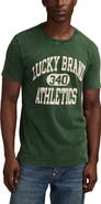 Lucky Brand Athletics Flocked Logo Graphic T-Shirt