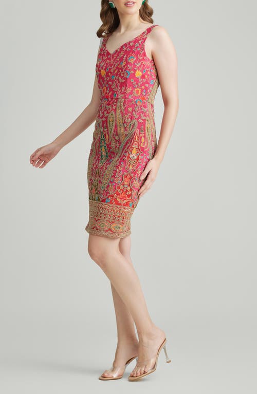 Shop Holichic Ella Embroidered Sheath Dress In Pink