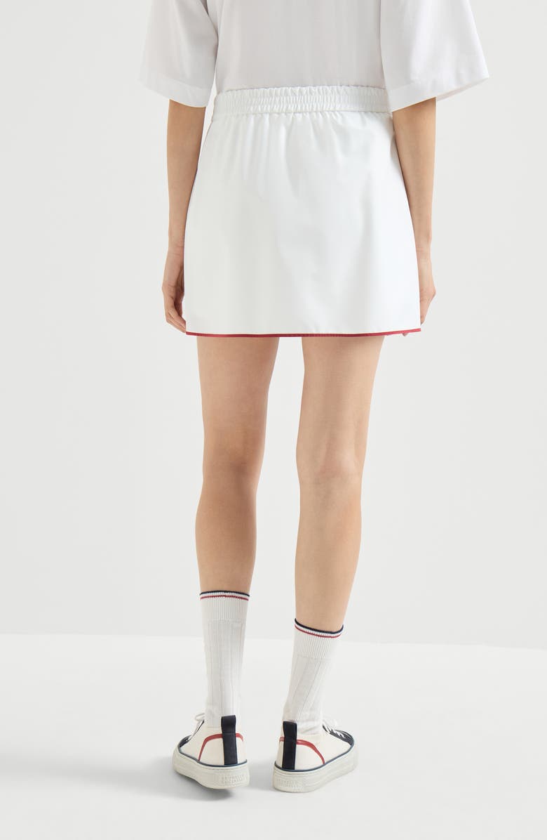 Brunello Cucinelli Mini skirt with logo, Alternate, color, White