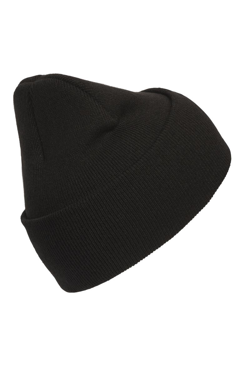 Trefoil Tall Beanie, Alternate, color, BLACK/ WHITE