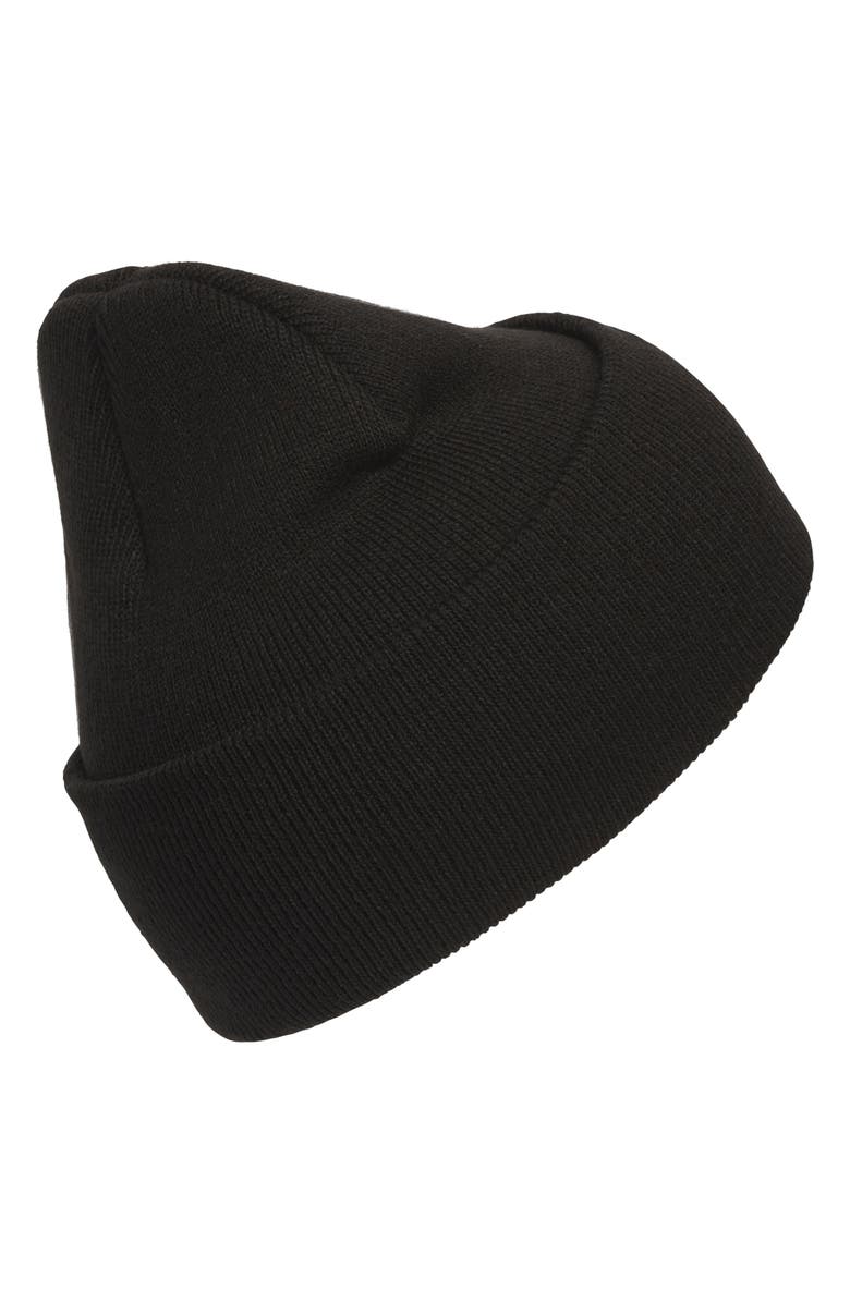 adidas Trefoil Tall Beanie, Alternate, color, Black/ White