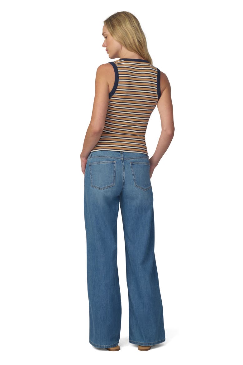The Stripe Rib Tank, Alternate, color, HONEY/ NAVY STRIPE