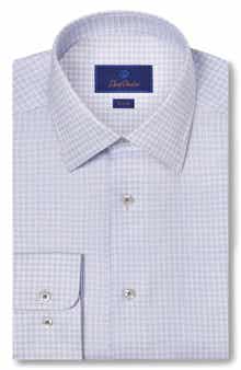 David Donahue Trim Fit Box Dobby Dress Shirt
