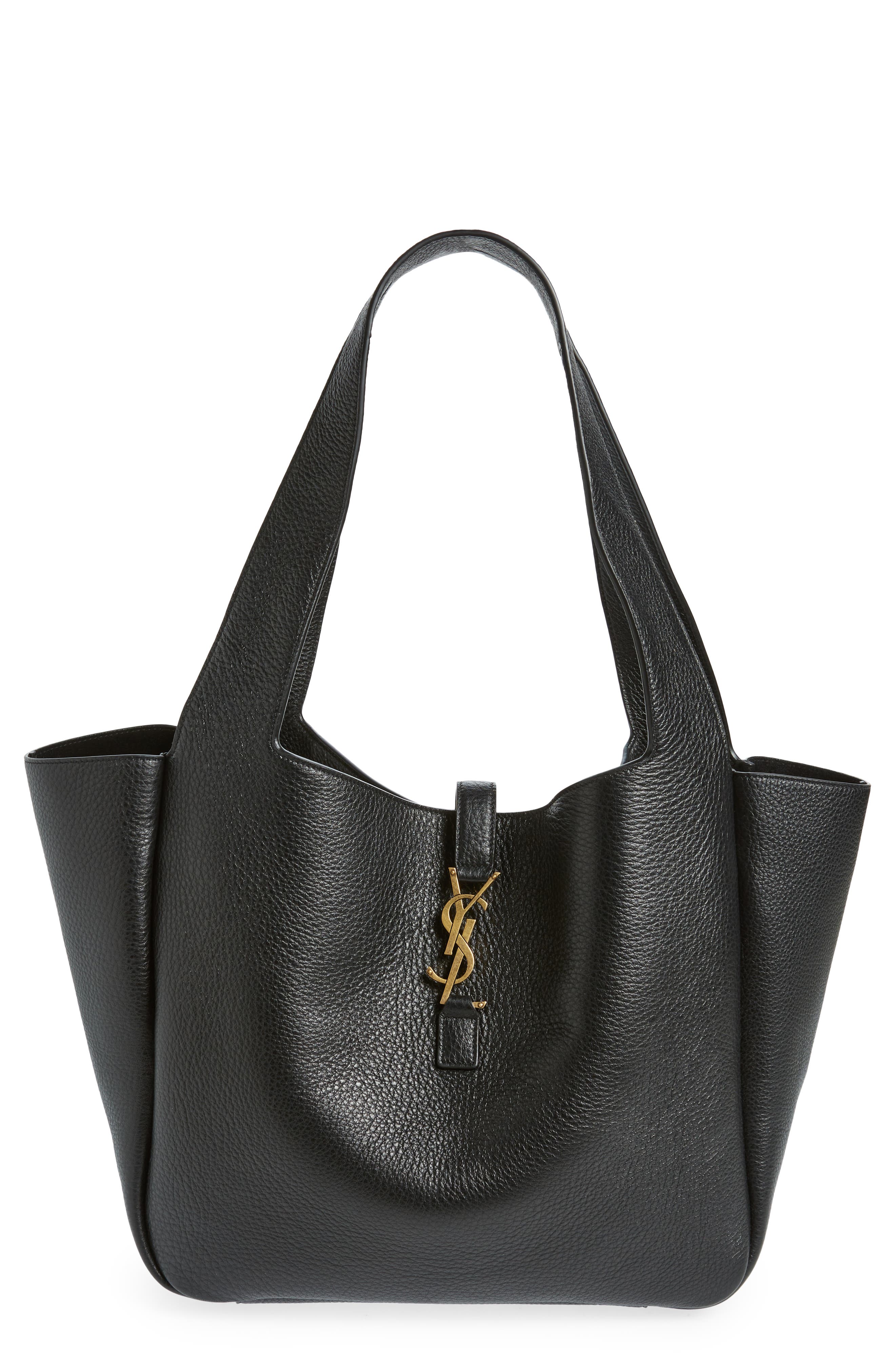 Saint Laurent Bea Deerskin Leather Tote, Main, color, 