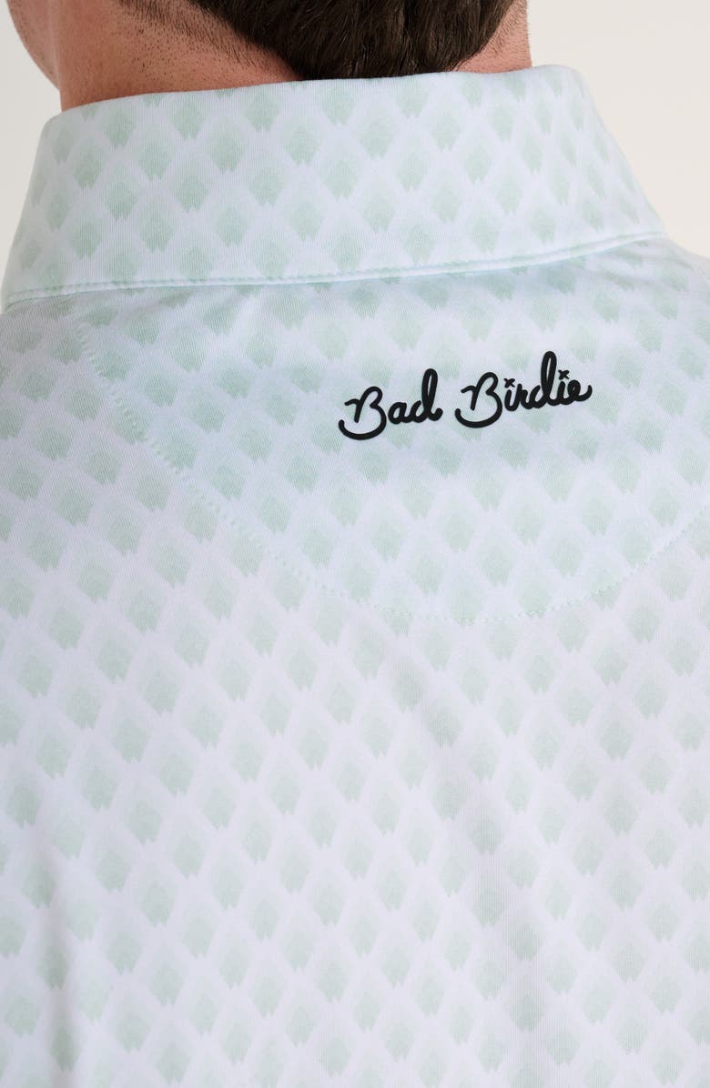 Bad Birdie Horizon Geo Print Quarter Zip Performance Golf Pullover, Alternate, color, 