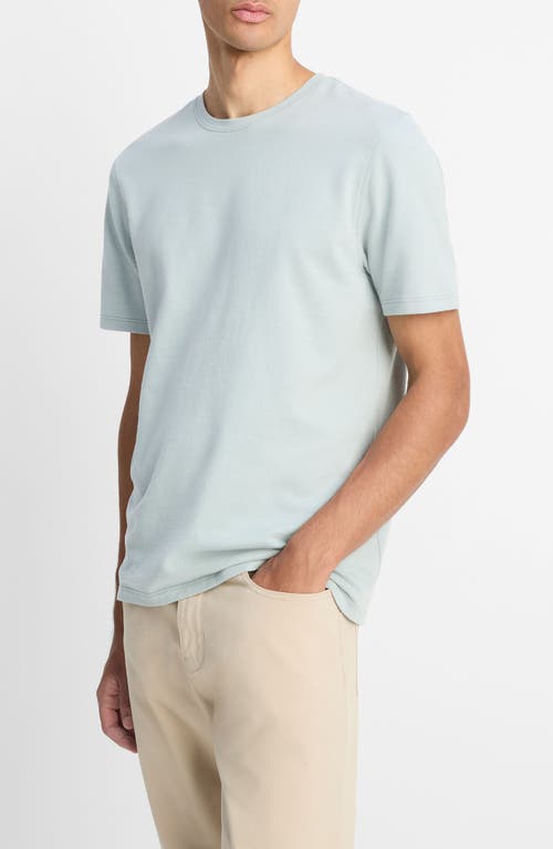 Vince Birdseye Jacquard Short Sleeve Tee In Blue