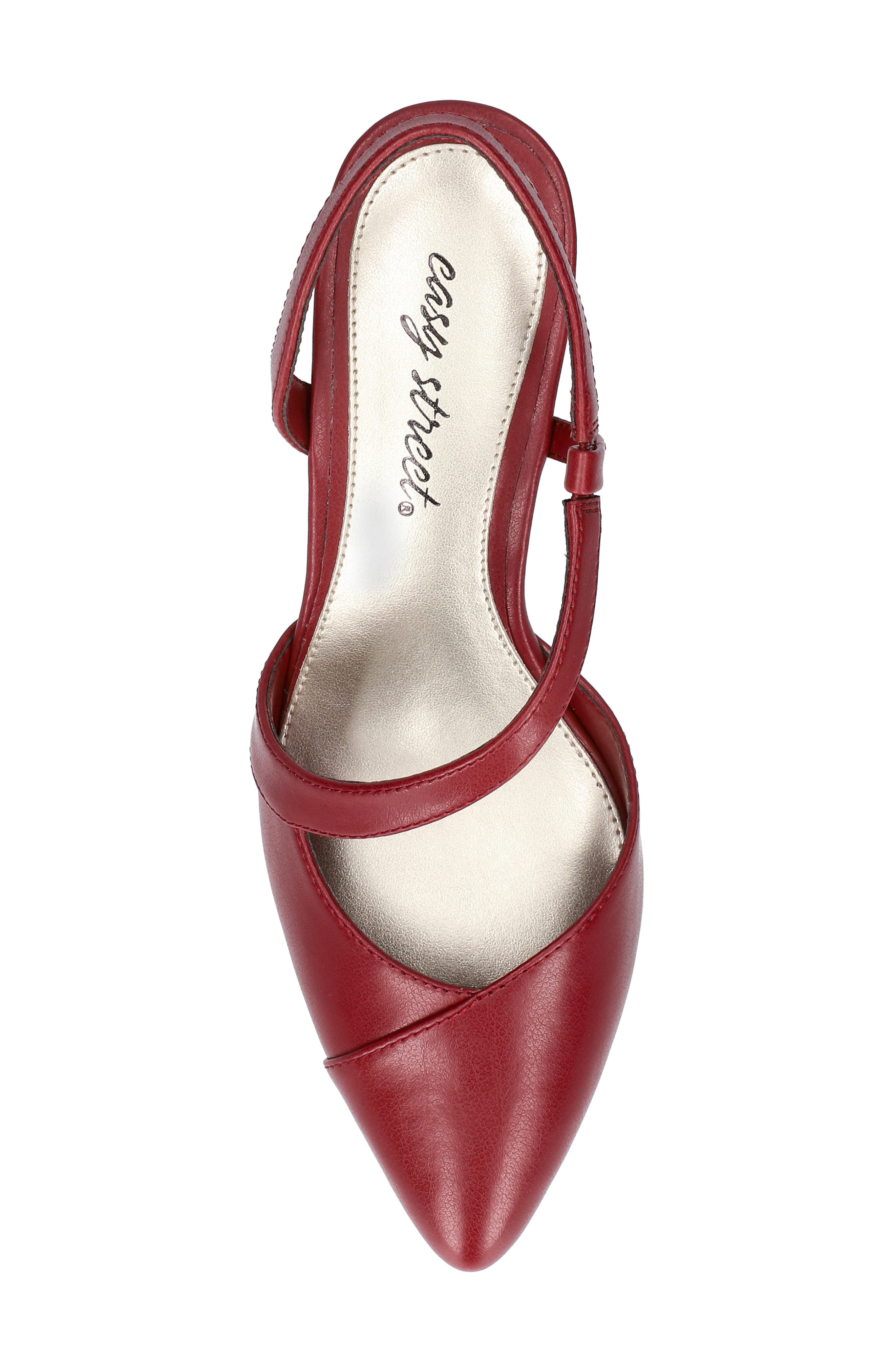 Emerald Slingback Pointed Toe Pump, Alternate, color, RED