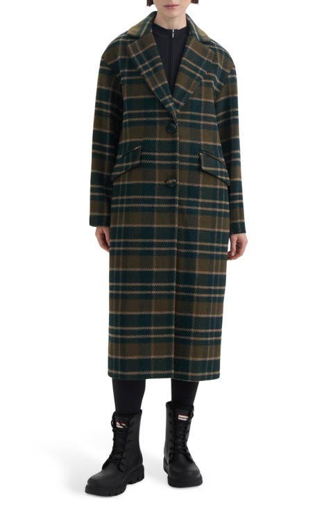 Carra Brushed Plaid Coat