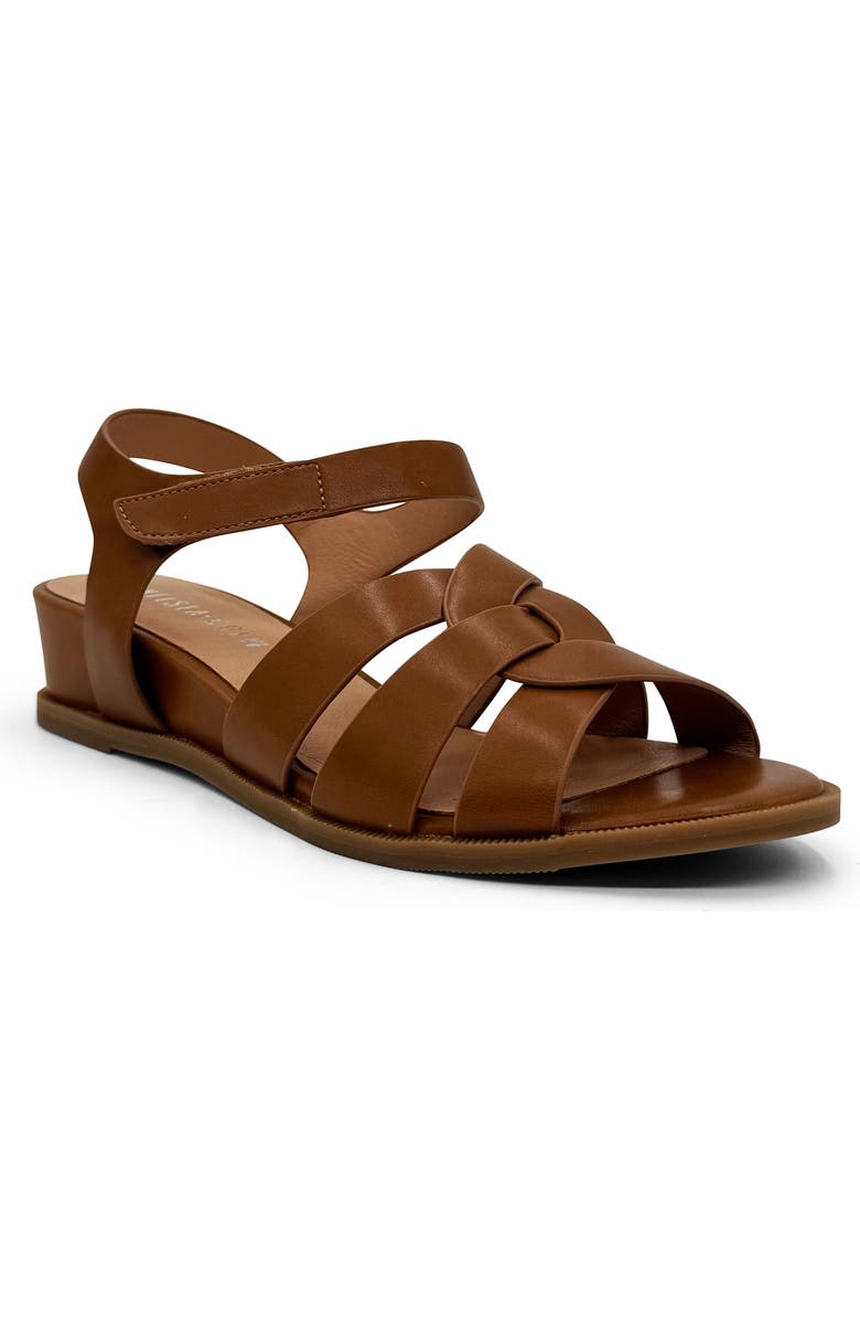 CHELSEA CREW Roma Wedge Sandal, Main, color, Tan Pu
