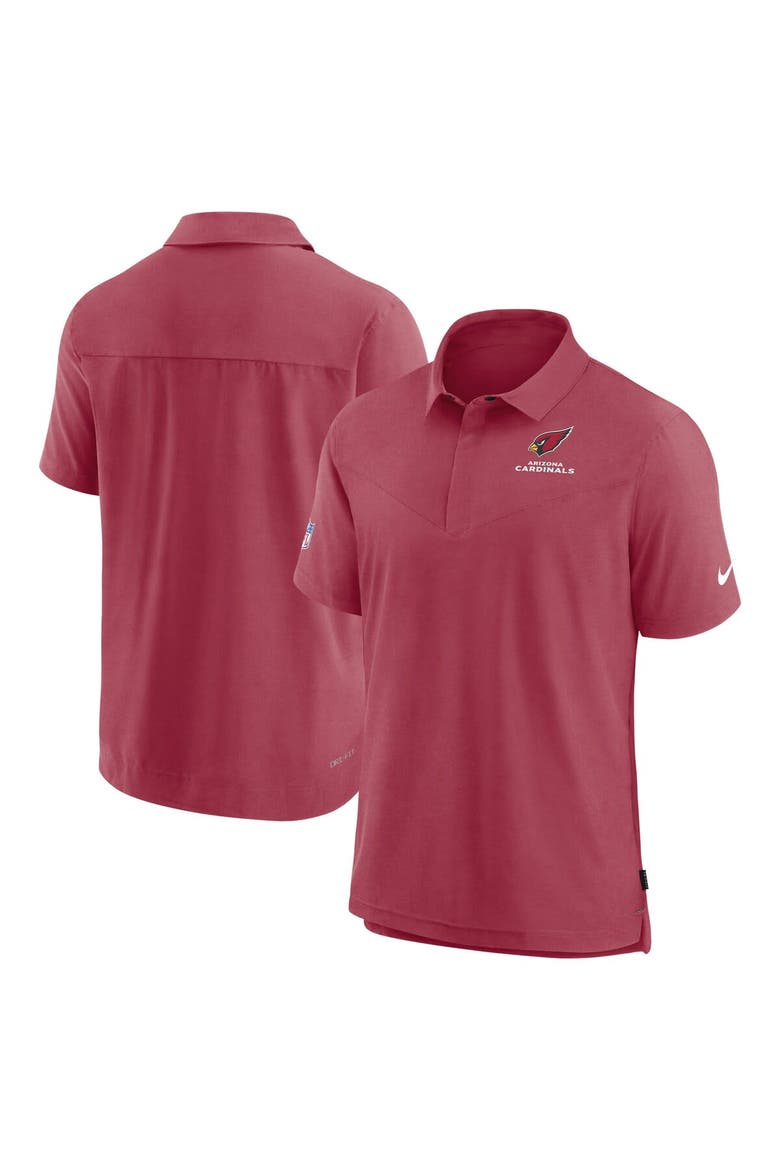 Men's Nike Cardinal Arizona Cardinals Sideline Lockup Performance Polo, Main, color, Cardinal