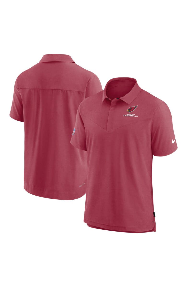 Nike Men's Nike Cardinal Arizona Cardinals Sideline Lockup Performance Polo, Main, color, Cardinal