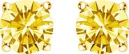 Haus of Brilliance 14K Gold 1 1/2 Cttw Lab Grown Yellow Diamond Solitaire Stud Earrings
