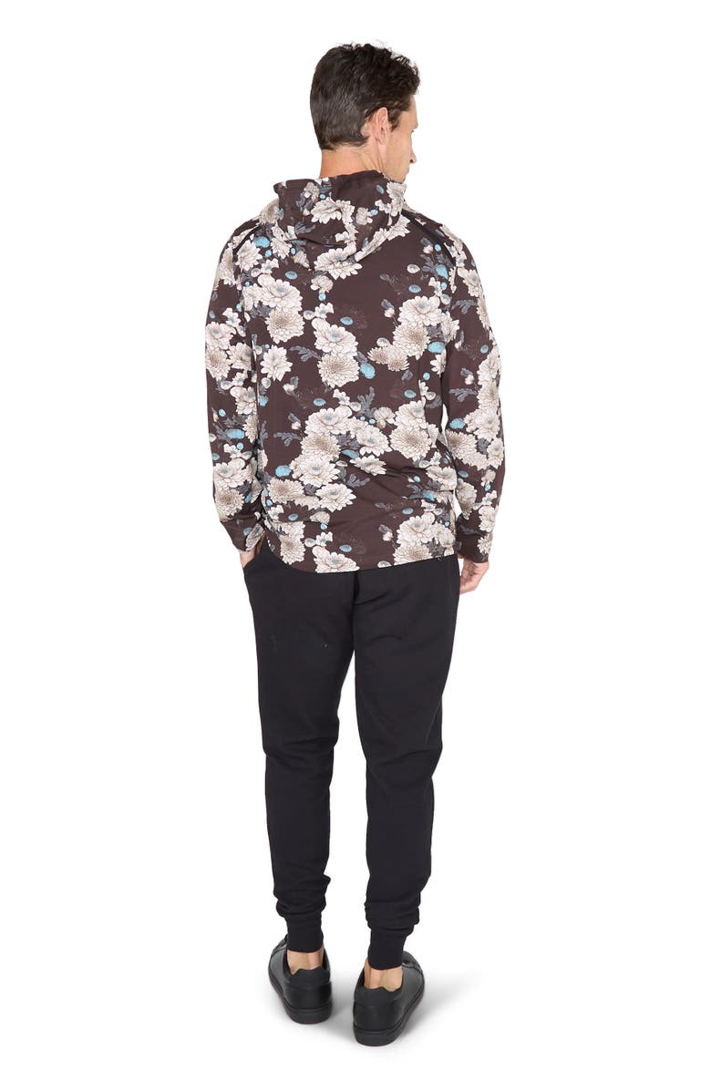 Lords of Harlech Horatio Jersey Lightweight Hoodie, Alternate, color, Serious Floral Black