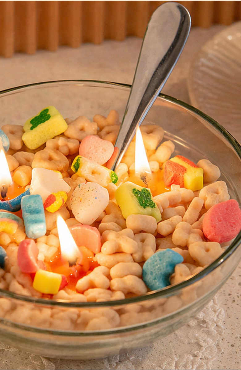 Southlake gifts Lucky Charms Cereal Candle 2.0, Alternate, color, Off-White / Multicolor